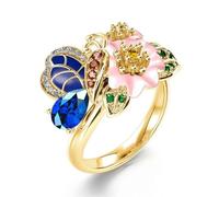GWSGSFAS Bague papillon tendance pour femme, décoration exquise, bijoux élégants, 8, Métal, Pas de pierre précieuse