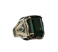 GWSGSFAS Bague rétro tendance diamant multicolore pour homme, 13, Métal, Zircone cubique