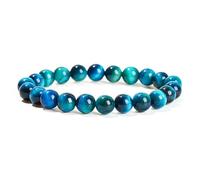 GWSGSFAS Bracelet de perles en pierre naturelle améthyste, œil de tigre, cristal de quartz et d'agate, bracelets pour femmes et hommes, bijoux cadeau, 6 mm