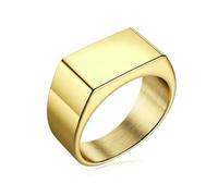 GWSGSFAS Chevalière classique givrée/lisse pour homme - Style rock punk - Tendance - Pour femme et homme, 12, Métal, Zircone cubique