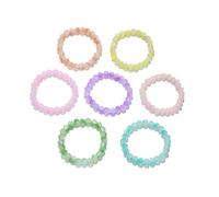 GWSGSFAS Lot de 7 bracelets faits à la main en perles de verre colorées pour sœurs, filles, amitié, fête, anniversaire, bijoux cadeau-01