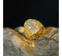 GWSGSFAS Personnalité exagérée Bague Mode Tendance Froide Style Large Visage Design Bague Pleine de diamants-R045-10