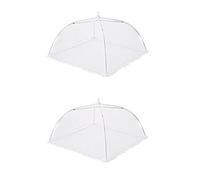 Gwtdtoad 2 Pièces Cloche Alimentaire Pliable en Maille, Couvercle De Nourriture Anti Moucherons avec Cadre Épais, Tente Alimentaire en Filet pour Aliments Gâteaux Fruits Extérieur 12 Inches/18 inches