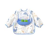 Gwtdtoad Bavoir Robe Bébé - Bavoir Imperméable Complet pour Nourrisson,Vêtement d'Alimentation Portatif à Couverture Complète pour, Idéal pour Sevrage, Allaitement, Dentition, Repas, Voyage et