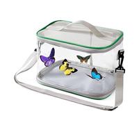 Gwtdtoad Cage en Filet à Papillons, Maison du Monarque Enclos Attrape-Papillons, Enclos Pliable pour Observation de Chenilles Accessoire Éducatif pour Classe et Exploration
