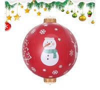 Gwtdtoad Décorations De Noël,Grandes Boules De Noël Gonflables en PVC Rouge,Ornements Décoratifs Pendants Et Fournitures De Fête - pour Décoration Extérieure, Porte, Arbre, Jardin et
