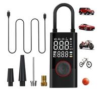 Gwtdtoad Gonfleur de Pneus Portable | Compresseur Électrique Sans Fil 10.3 Bar À Arrêt Automatique - 5 Modes Gonflement Rapide Arret Automatique,Pour Voiture Camion SUV Camping-Car Moto Vélo