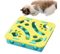 Gwtdtoad Jeu De Puzzle pour Chat D'intérieur,Boîte À Labyrinthe en Feutre Interactive pour Chat D'Intérieur - Jeu D'Enrichissement Stimulant pour Exercice Et Formation De Chaton - pour Repas