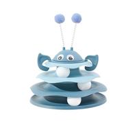 Gwtdtoad Jouets Stimulants pour Chats,Jeu de Tour Mignon pour Attirer | Enrichissement à Plateforme Tournante 3 Niveaux pour Chats d'Intérieur | pour Enrichissement Stimulation Mentale et Physique