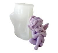 Gwtdtoad Moule à bougie ange | Moules en silicone pour la fabrication de cire | Moule à bougie ange, moule à savon, moule à fondant, décoration de gâteau bricolage, moule artisanal pour bougie de