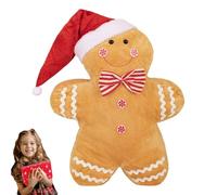 Gwtdtoad Oreiller Doudou en Forme de Bonhomme en Pain d Épices - Figurine et Décoration de Noël Gingerbread,Jouet en Peluche Douce Ornements pour Fille Enfant - Décoration pour Maison Canapé Chambre