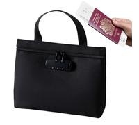 Gwtdtoad Sac À Argent Verrouillable | Pochette De Rangement Pour Espèces Verrouillable Grande Capacité - Étui De Rangement Pour Voyage - Pour Espèces Clés Bijoux Passeport Documents Billets