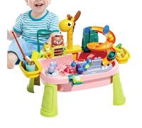 Gwtdtoad Table à Eau - Accessoires de Jeu d'Imitation avec Robinet Girafe Mignon,Table Activités Jeu d'eau Estivale - pour 1 à 5 Ans Développement Cognitif Coordination
