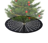 Gwtdtoad Tapis d'arbre,Décoration Fête Toile Araignée 61 Cm,Tapis Horreur Halloween Maison Campagne Nuit Cauchemar Intérieur Extérieur | Décoration Fête Jardin Maison Hantée