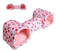 Gwtdtoad Tunnel Cachette pour Hamster - Accessoires de Tunnel Lavables pour Petits Animaux,Accessoires De Cage De Jeu Antidérapants Et Lavables en Machine pour Chinchillas Lapins Furets Et Autres