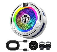 Gwtdtoad Ventilateur de Téléphone Magnétique, Refroidisseur Magnétique 30W pour Smartphone, Ventilateur Portable Réglable Pour Smartphone Tablet Jeux Vlog Extérieur Été Chaud