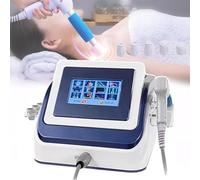 GWWBD Appareil de thérapie pour Le Traitement et Le soulagement de la Douleur Musculaire -Machine de thérapie par Ondes de Choc Ed,avec 5 têtes de Massage pour soulager Les blessure+(Color:Bleu)