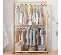 GWWBD Double porte-manteau à suspendre pour vêtements, manteaux, jupes, pulls (taille : 80 cm, couleur : doré)