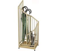 GWWBD Porte-parapluie, support de parapluie créatif nordique en fer forgé de grande capacité pour maison, hôtel (couleur : doré)