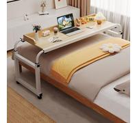 GWWBD Table de Lit Médicalisé à Roulettes Réglable pour Bureau et Ordinateur (Bois+)