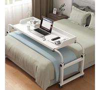 GWWBD Tables De Lit,Tables Lit D'aide à L'autonomie Table Medical Reglable Poignée Médicalisée pour Bed Desk Roulante Médicalisé(Color:Blanc+)