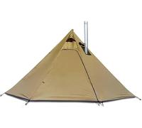 GWWBD Tente pyramidale chaude avec trou de poêle et fenêtres pour camping en plein air, tente tipi familiale pour 2 à 4 personnes