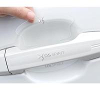 GWWXM Autocollant Protection Poignées de Porte Voiture pour DS 4 DS 4 Crossback,Matériel Époxy Transparent Film Bandes Protecteurs Portières Auto Anti-Rayure avec Logo Emblème