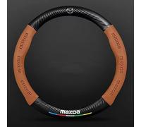 GWWXM Couvre Volant Voiture pour Mazda MX-5 NC,Microfibre Cuir Antidérapant Housse Volant Respirant Souple Durable Accessoires Auto Decoration Interieur Absorbant Protecteur Volant,Orange