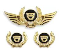 GWWXM Emblèmes Autocollant Voiture pour Dacia Duster,Logo Stickers Insigne Badge Decal Avant Arrière Côté Capot Fender Coffre Body Décoration Styling Modification Accessoires,3 Pieces