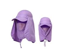 Gwy250 Chapeau bob respirant unisexe pour le soleil, les sports de plein air, la pêche, la randonnée et le quotidien, couverture complète du visage réglable, léger, violet, Taille unique