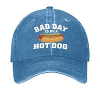 Gwy273 Casquette de baseball « Bad Day to be a Hotdog » pour femme, bleu, Taille unique