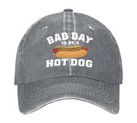 Gwy273 Casquette de baseball « Bad Day to be a Hotdog » pour femme, gris, Taille unique