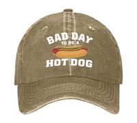 Gwy273 Casquette de baseball « Bad Day to be a Hotdog » pour femme, kaki, Taille unique