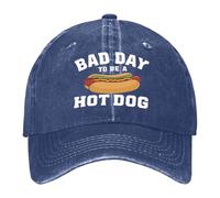 Gwy273 Casquette de baseball « Bad Day to be a Hotdog » pour femme, noir foncé, Taille unique