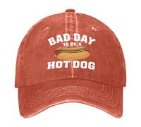 Gwy273 Casquette de baseball « Bad Day to be a Hotdog » pour femme, Orange, Taille unique