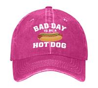 Gwy273 Casquette de baseball « Bad Day to be a Hotdog » pour femme, rose vif, Taille unique