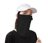 Gwy408 Écharpe de protection solaire pour l'extérieur Design respirant Accessoire d'été polyvalent avec boucles d'oreilles Idéal pour le soleil et le style, Noir , A