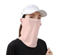 Gwy408 Écharpe de protection solaire pour l'extérieur Design respirant Accessoire d'été polyvalent avec boucles d'oreilles Idéal pour le soleil et le style, rose, A