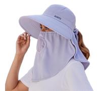 Gwy442 Chapeau de soleil pliable à large bord avec cou pour l'été, la plage, la pêche, la randonnée, Pp2., Taille unique