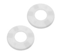 GWYAN Lot de 2 rosaces rondes en ABS à bride fendue pour robinet de tuyau de 44 mm de diamètre (blanc)