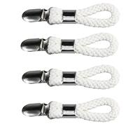 GWYAN Lot de 4 pinces à torchon en coton avec boucle en coton pour cuisine et salle de bain