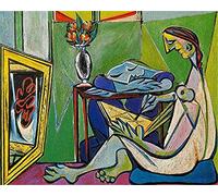 GWYDYB 5D Diamond Painting Kits Picasso Célèbre Peinture - Peintre Et Modèle Contemplatif Décoration Murale Arts Artisanat Mosaïque Cadeaux 40×50cm