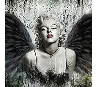 GWYDYB 5D DIY Diamant Peinture Kit Point De Croix Foret Complet pour Adultes, Marilyn Monroe Mosaïque Cristal Strass Photos par Numéros Arts pour la Décoration Intérieure 30 × 40cm