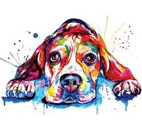 GWYDYB DIY 5D Diamond Painting by Number Kits Pet Beagle Paint with Diamonds Arts Supply Canvas Wall Decor 30 × 40cm