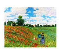 GWYDYB DIY Diamond Art 5D Peinture par numéros Kits pour adultes et enfants Strass Broderie Décoration d'intérieur, Peintures célèbres de Claude Monet - Fleurs d'arbre à thé de Monet 40 × 50 cm