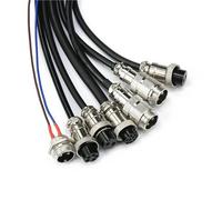 GX16 avec connecteurs de fil 2/3/4/5/6/7/8/9 broches, la longueur du câble peut être sélectionnée comme 20, 30, 50, 100 ou 200 CM(Double male plug,6 pins,20CM)