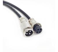 GX16 Câble d'aviation 4 broches mâle vers tête femelle GX16 4 broches femelle vers mâle Câble électrique Montage circulaire en métal aéronautique Câble adaptateur pour navires 20 AWG (2 mètres)