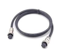 GX16 Connecteur de câble Aviation 8 Broches, Filetage 16 mm en métal, Double connecteur de câble Femelle Femelle vers Femelle, kit de Prise d'aviation, fiche Droite aéronautique, câble de 1 m