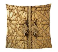 GXBDYD Couverture Lit en Flanelle 3D Porte Au Design Classique Jaune Imprimée 150X150cm Couverture Polaire 100% Microfibre Douce, Plaid Polaire Grande Taille pour Canapé Et Lit, Chaude Et Confortable