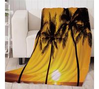 GXBDYD Couverture Polaire en Microfibre Magnifique Paysage Coucher De Soleil Mer 3D Imprimée Douce Fluffy Flanelle Couverture De Lit Plaid Canapé Convient Adultes Et Enfants Rester Chaud en Hiver 130